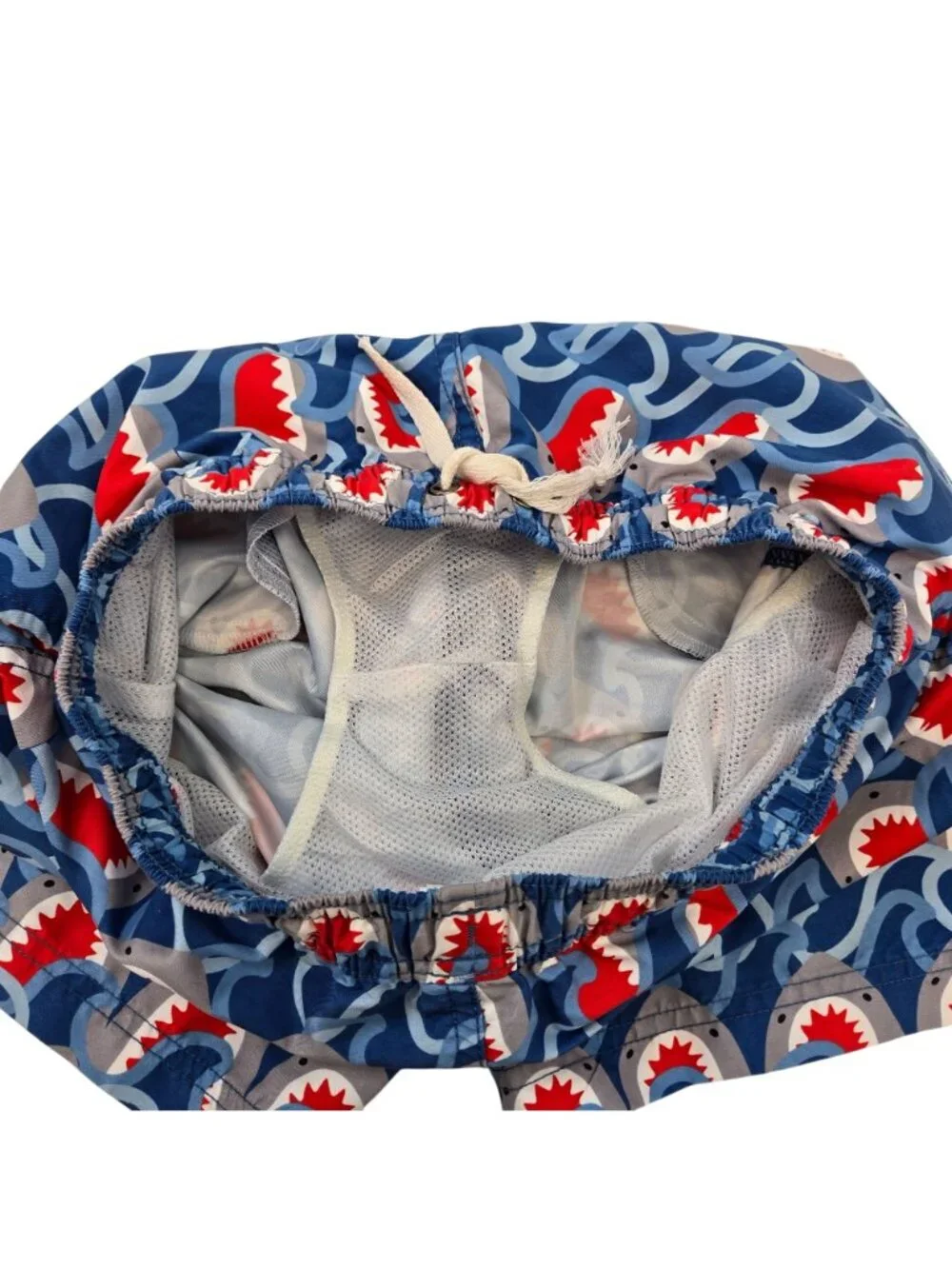 Hanna Andersson Shark Print Boy's Swim Trunks Size HA 150/US 12